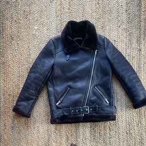 Zara Black Faux Fur Collar Jacket